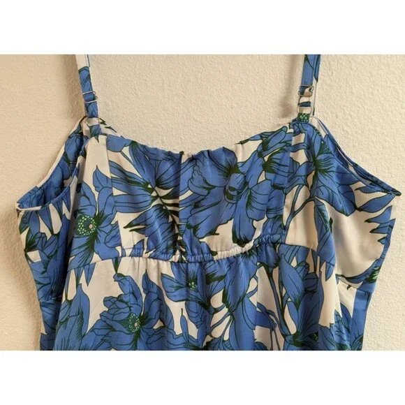 Cabi # 6761 Botanical Dress Floral Print Spaghetti Strap Ruffle Hem Dress Small - Picture 11 of 14